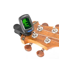 Compact Size Clip-On Tuner LCD Display for Guitar Chromatic Bass Ukulele Violin