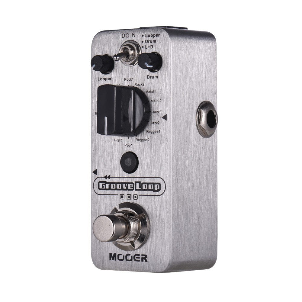 Groove Loop Drum Machine & Looper Pedal 3 Modes Max. 20min Recording Time Tap Tempo True Bypass Full Metal Shell