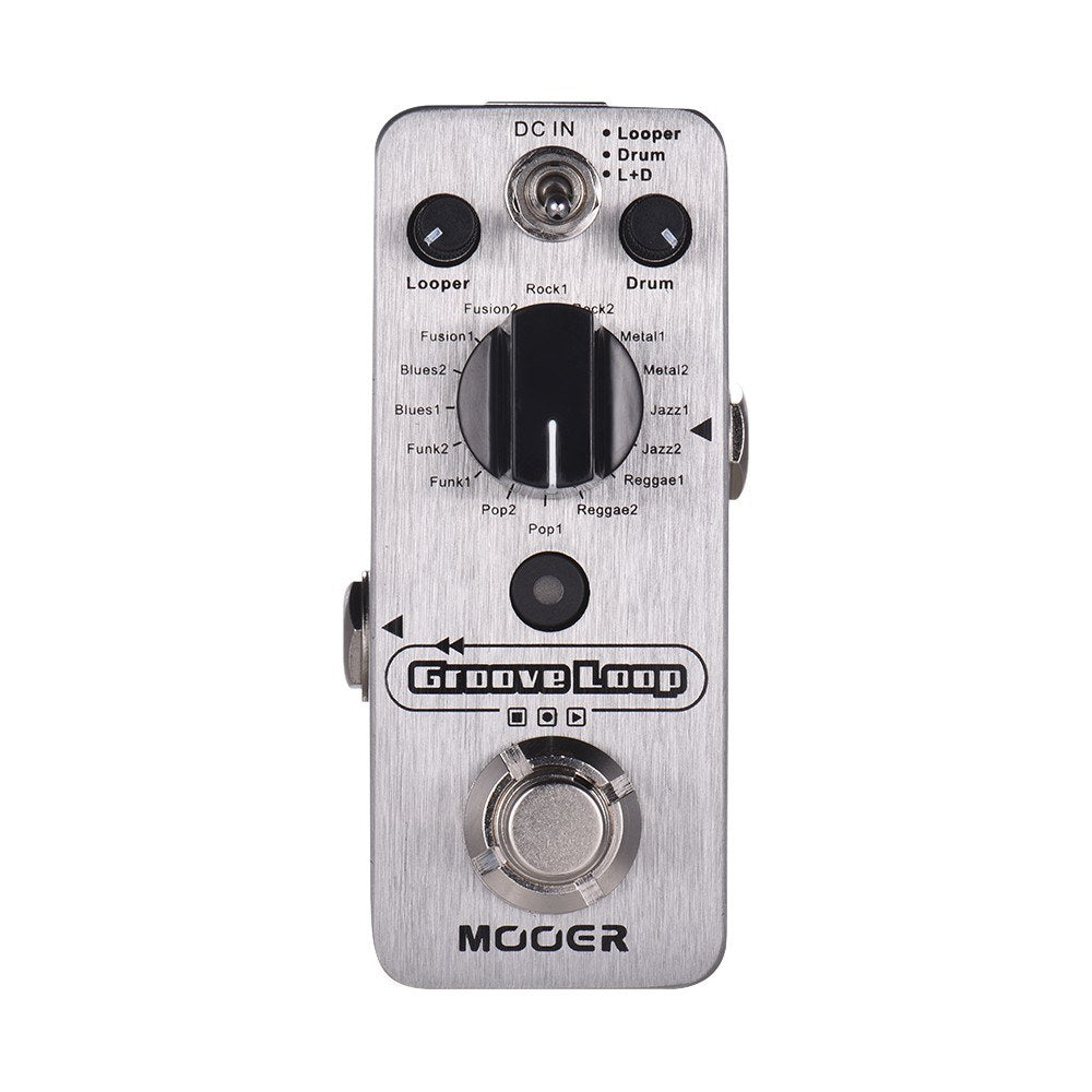 Groove Loop Drum Machine & Looper Pedal 3 Modes Max. 20min Recording Time Tap Tempo True Bypass Full Metal Shell