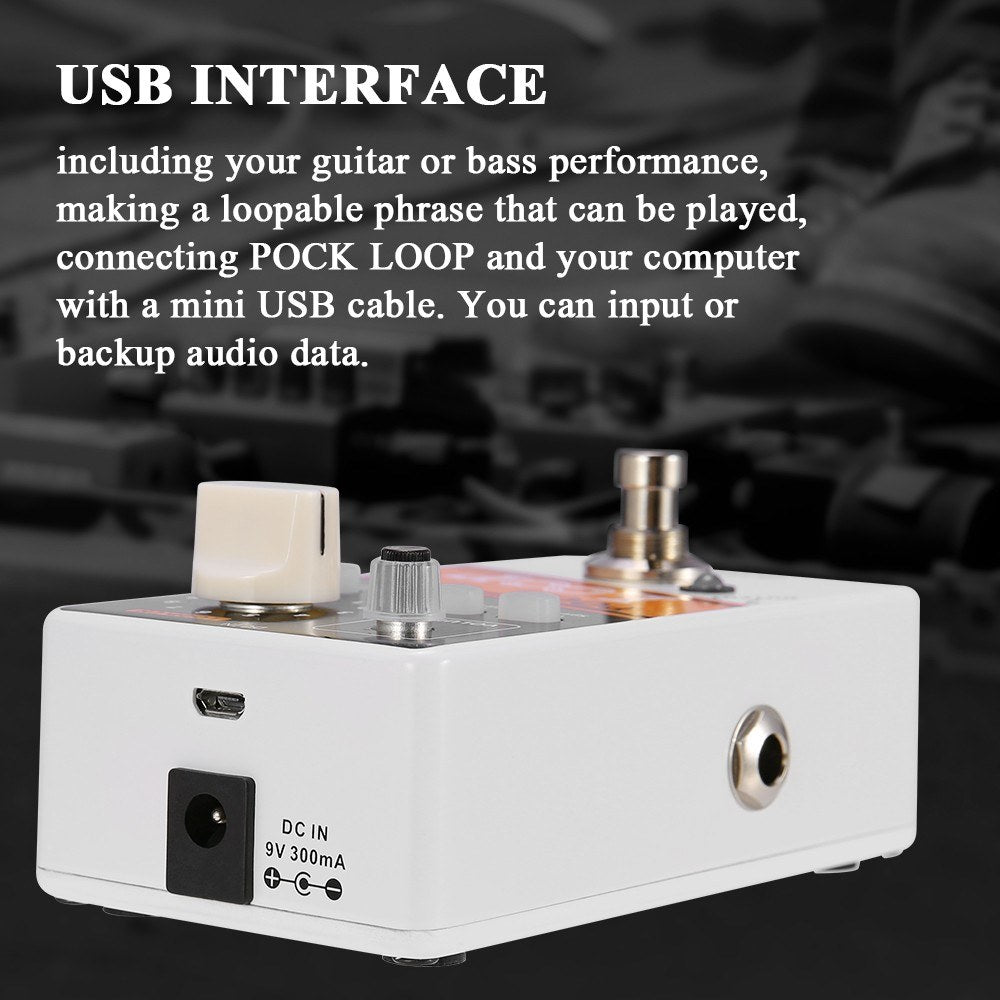 Guitar Effect Pedal 11 Loopers Recording Time Supports 1/2 & 2X Speed Playback Reverse Functions True Bypass