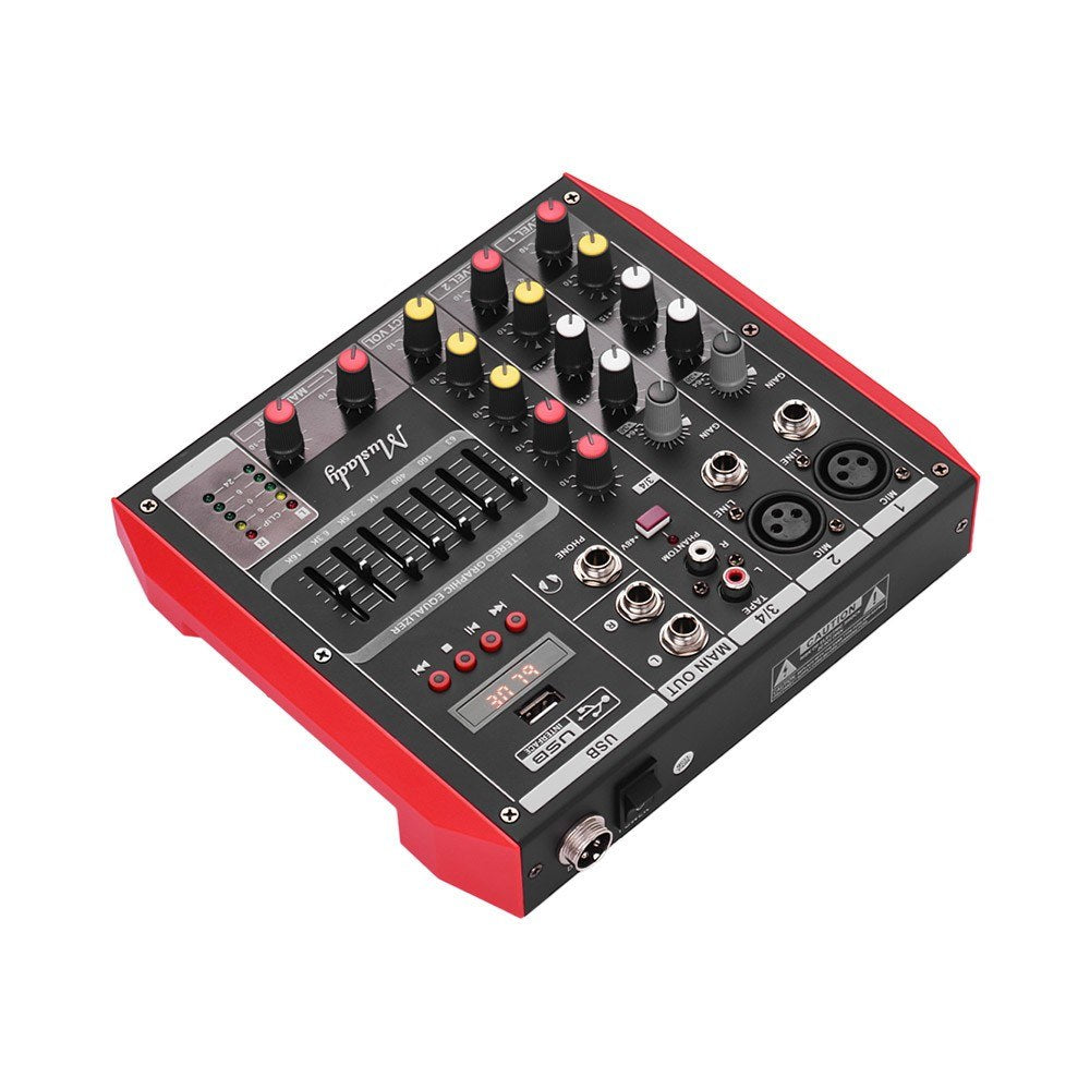 Portable 4-Channel Mixing Console Mixer