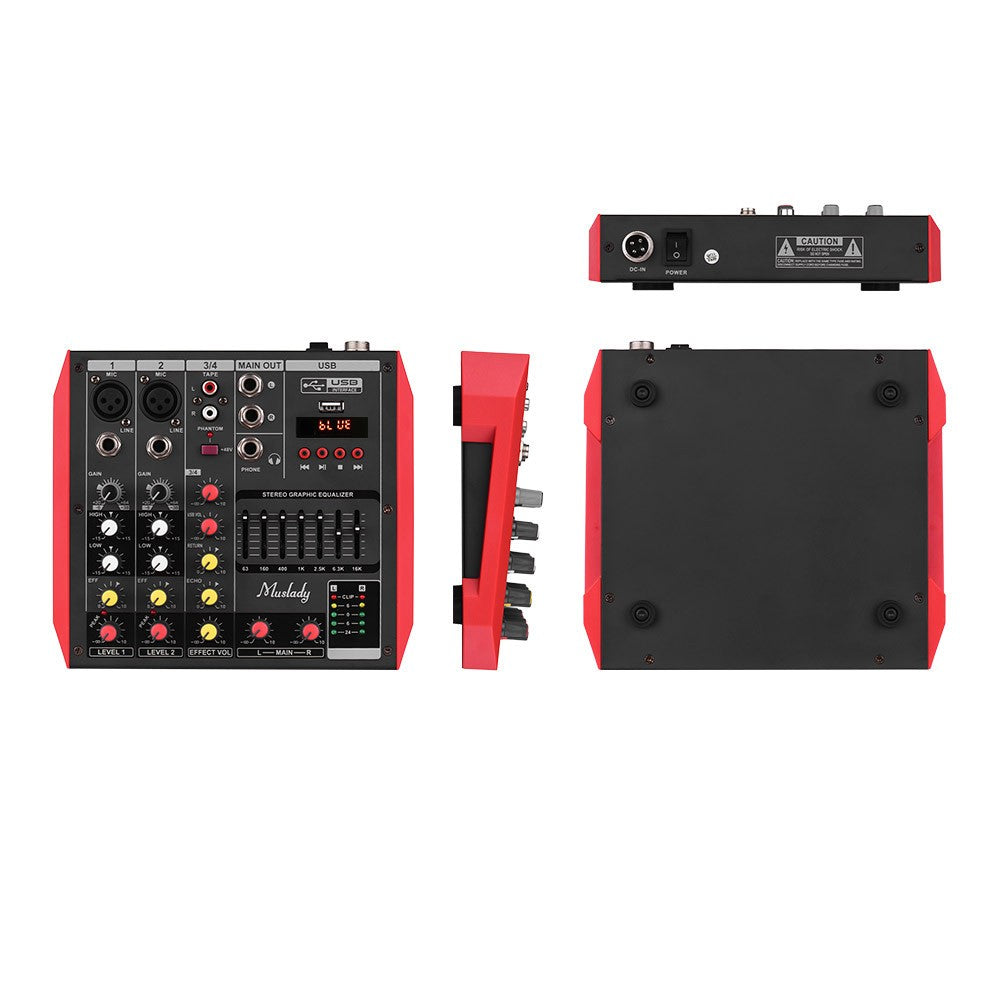 Portable 4-Channel Mixing Console Mixer