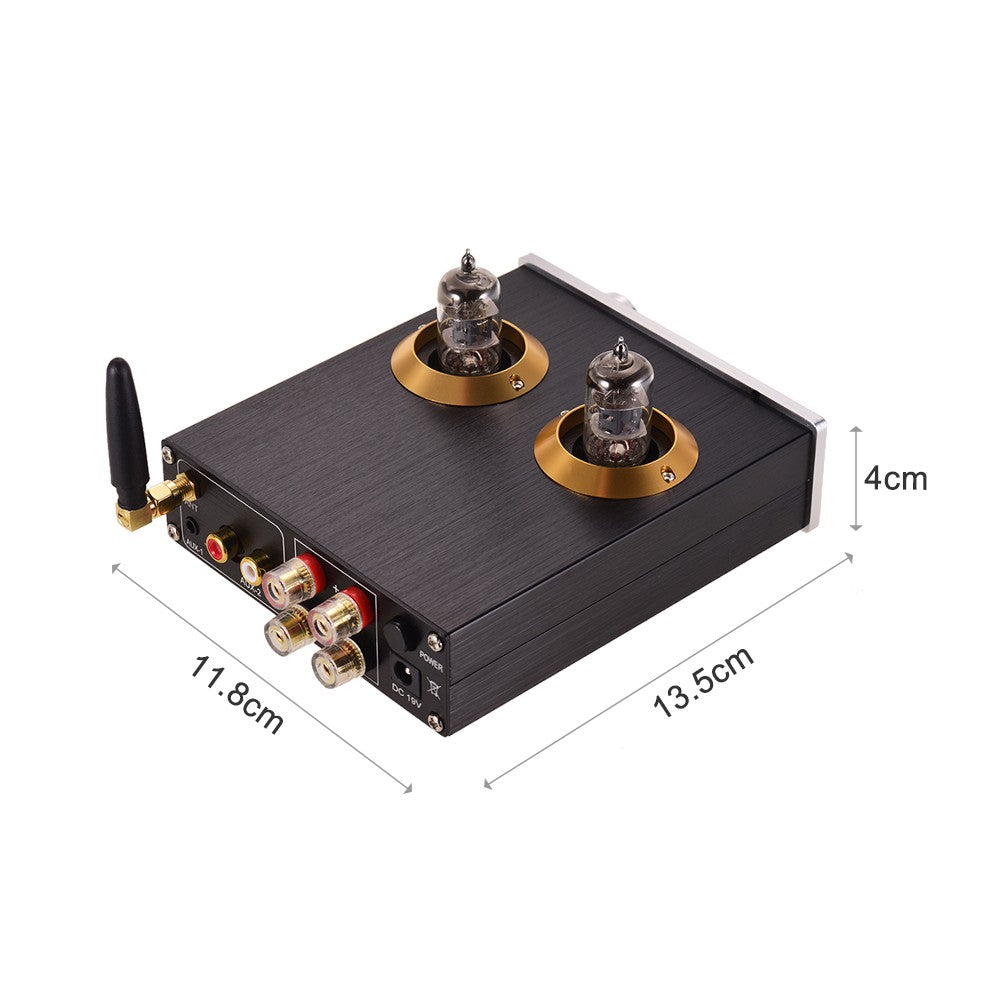 Mini Hi-Fi Digital Audio Power Amplifier Stereo Amp with Dual 6J2 Vacuum Tubes 100W(50W*2)