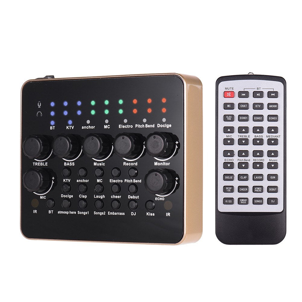 Portable Rechargeable Live Sound Card Voice Changer