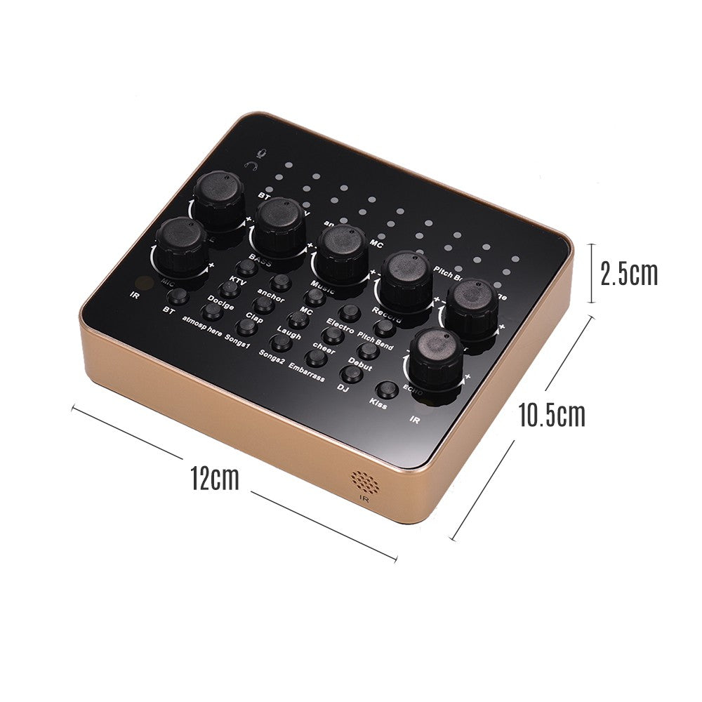 Portable Rechargeable Live Sound Card Voice Changer