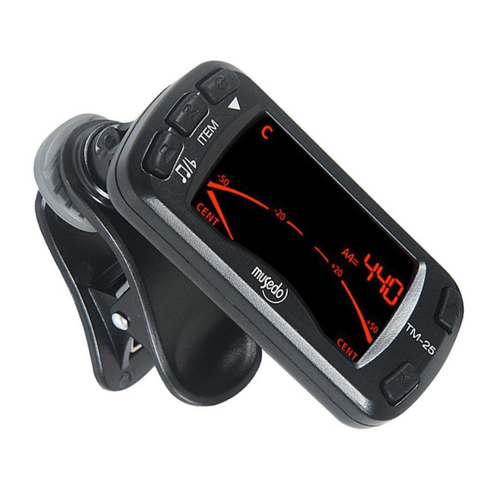 Clip-on Electric Tuner Metronome Guitar Bass Violin Ukulele Universal Multifunction