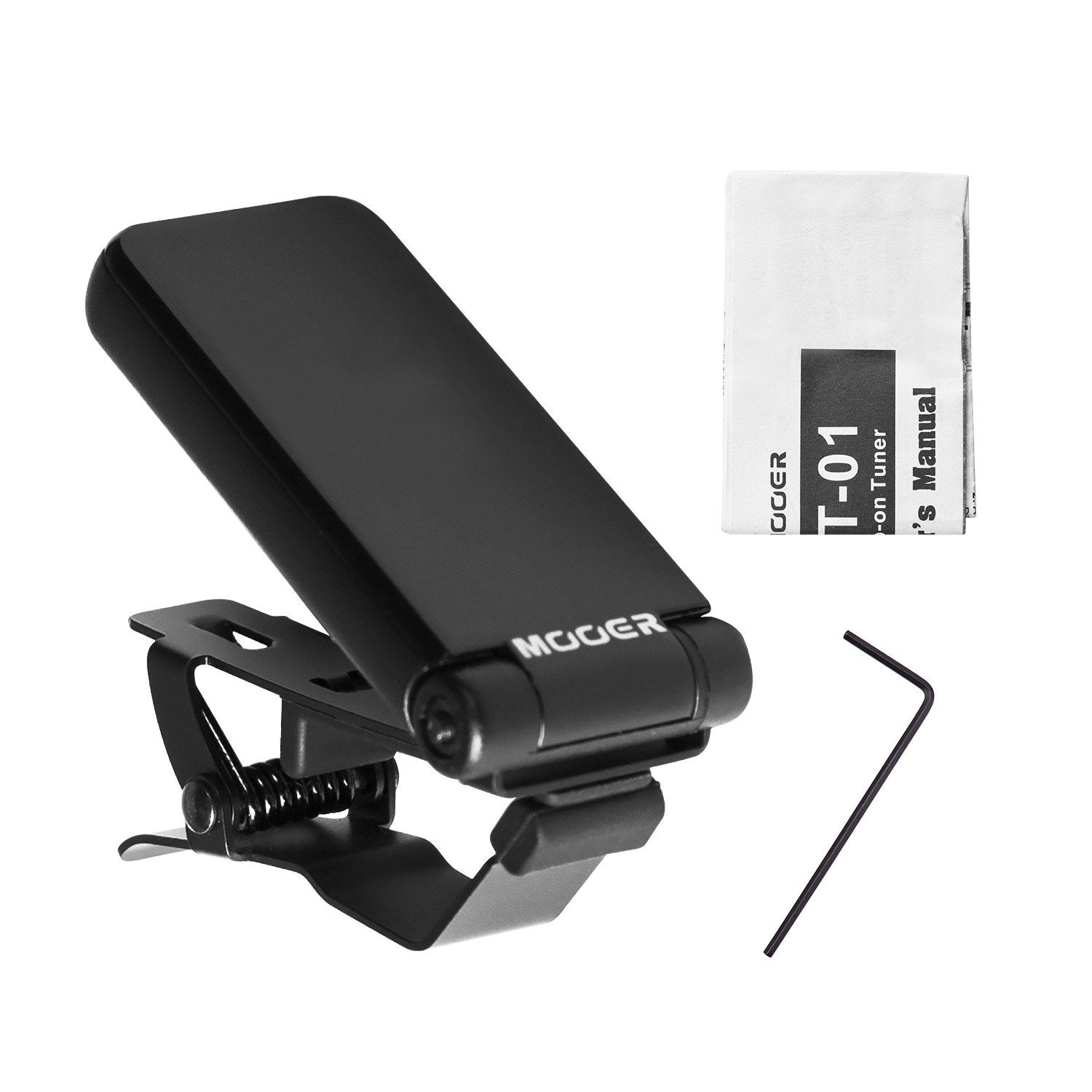 Guitar Bass Clip-On Tuner Gravity Sensitive Full-Screen Display 180° Rotatable Metal Clip
