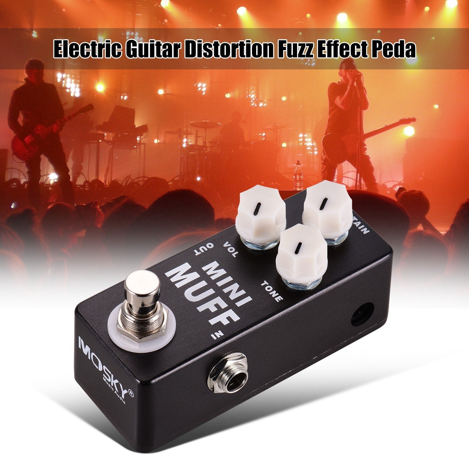 MINI MUFF Electric Guitar Distortion Fuzz Effect Pedal Full Metal Shell True Bypass
