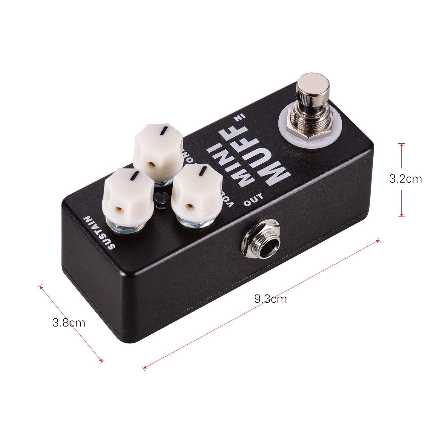 MINI MUFF Electric Guitar Distortion Fuzz Effect Pedal Full Metal Shell True Bypass