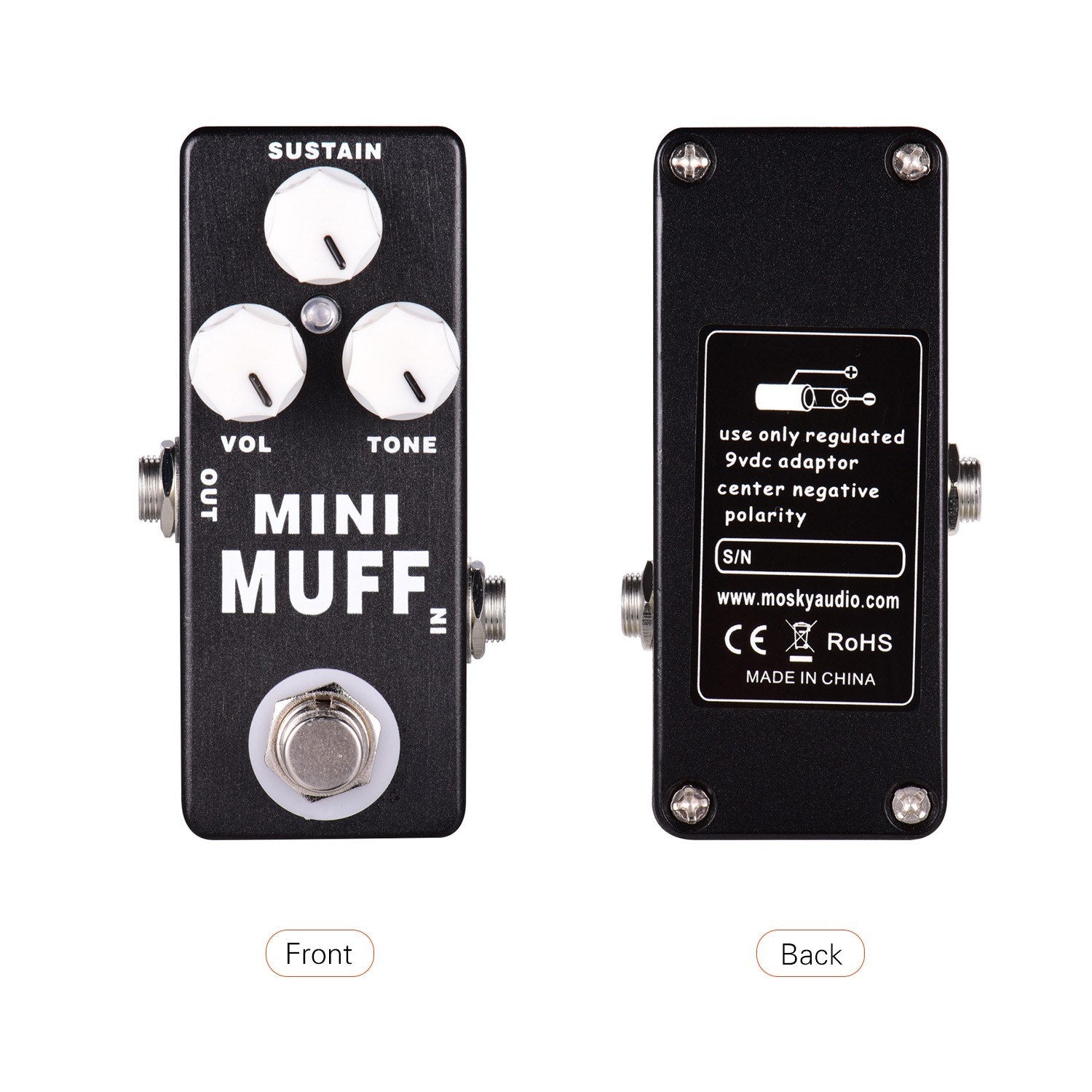 MINI MUFF Electric Guitar Distortion Fuzz Effect Pedal Full Metal Shell True Bypass