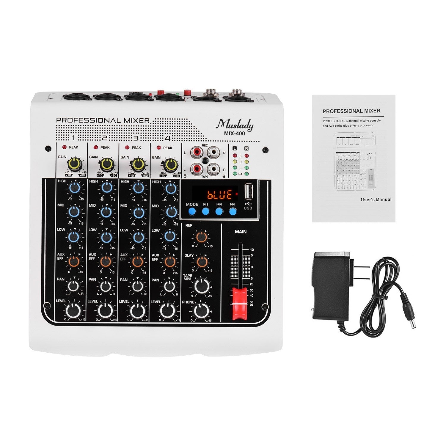 6-Channel Audio Mixer Mixing Console