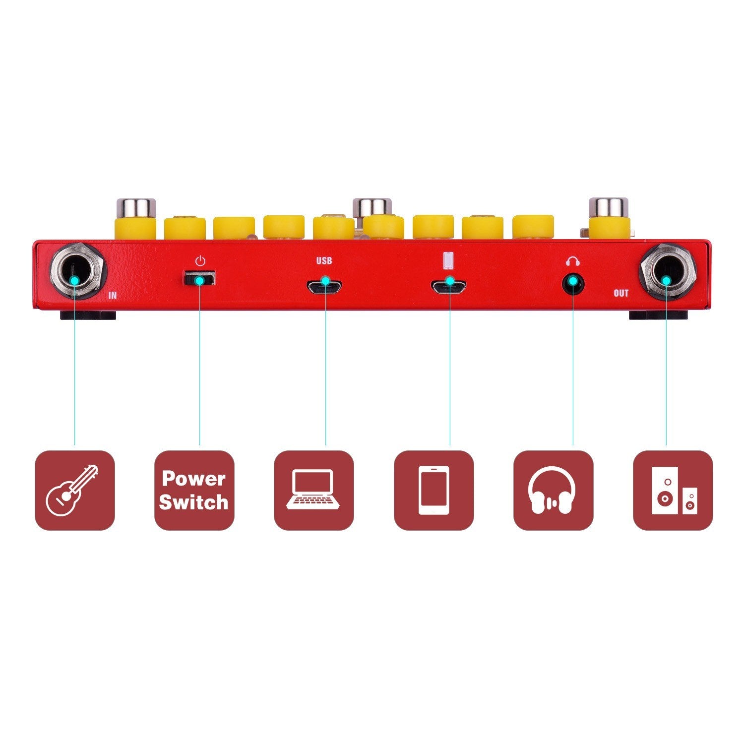 Portable Multi-functional Electric Guitar Combined Effects Pedal
