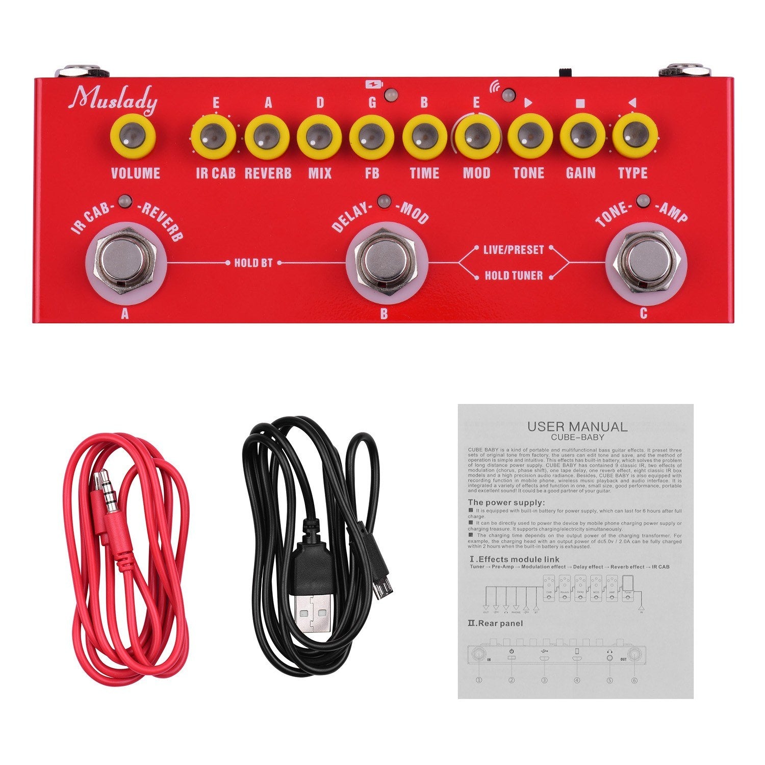 Portable Multi-functional Electric Guitar Combined Effects Pedal