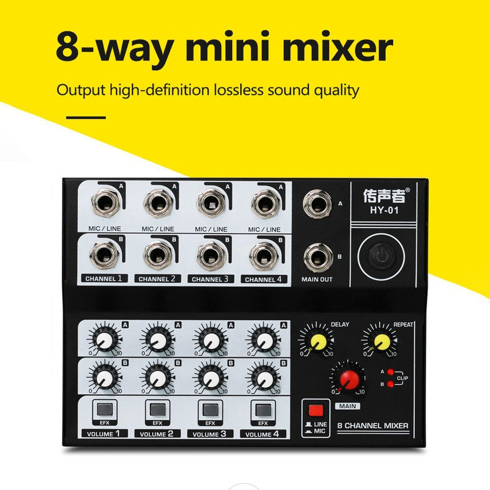 8 Channel Multifunctional USB Audio Mixer Portable Sound