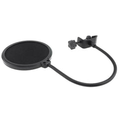 Double Layer Studio Microphone Wind Screen Shield Mesh Gooseneck Noise Filter
