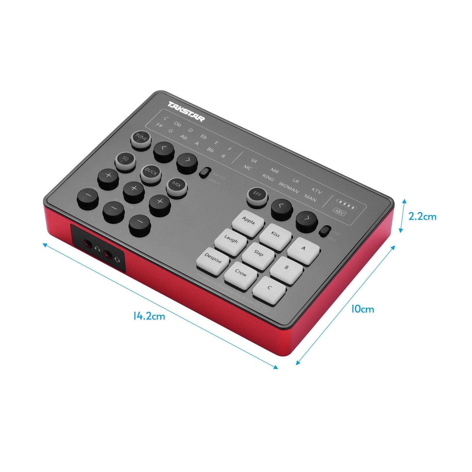 Portable Live Broadcast Sound Card with DSP
