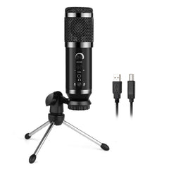 USB Condenser Microphone Wired Cardioid Pickup Pattern Mic