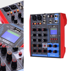 Portable 4-Channel Mixing Console Digital Audio Mixer