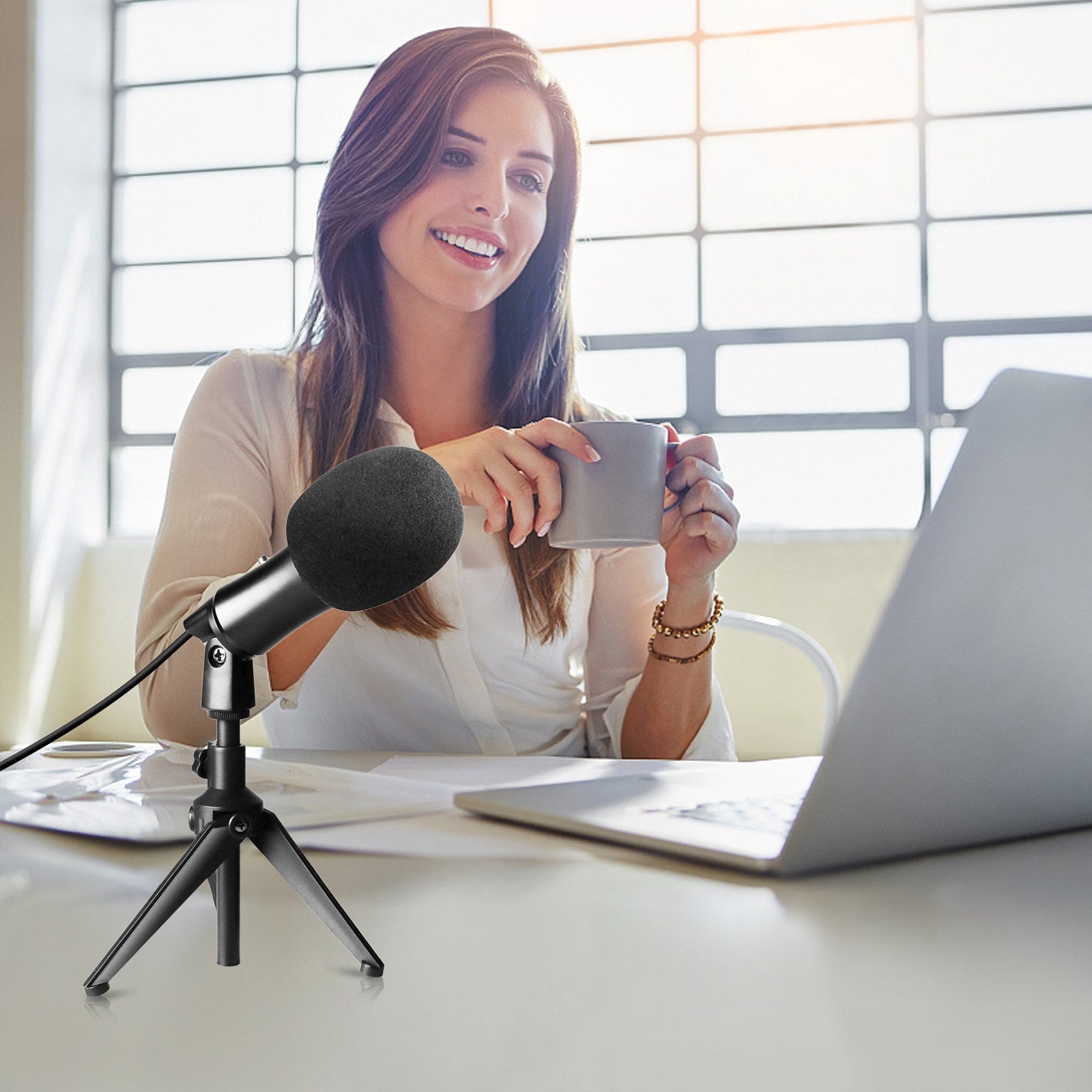 Wired USB Microphone for Computer Laptop Condenser Mic