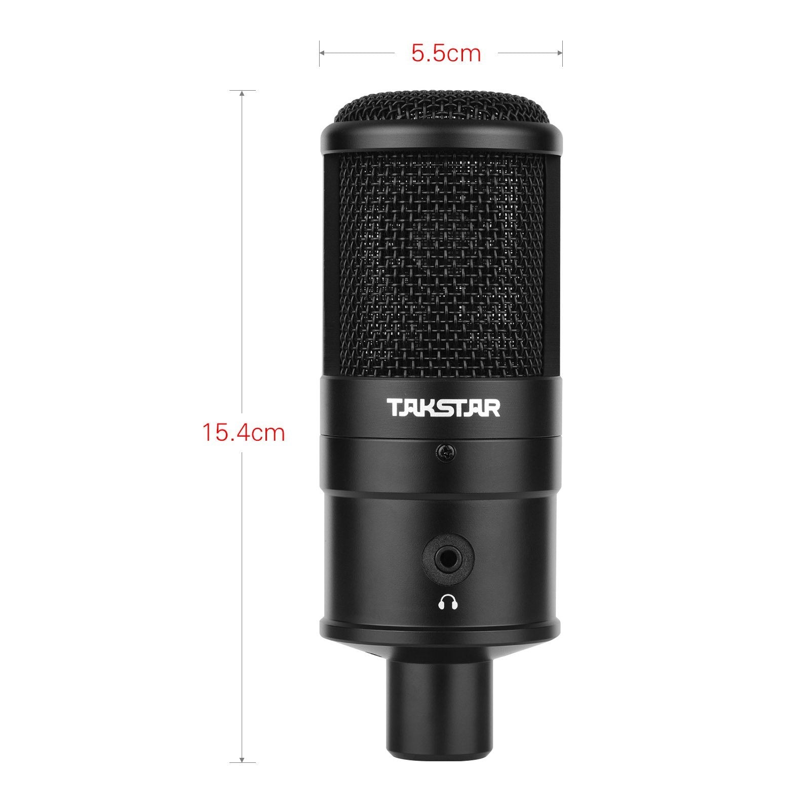 Condenser Desktop Microphone USB Powered Cardioid PC Mic Plug and Play