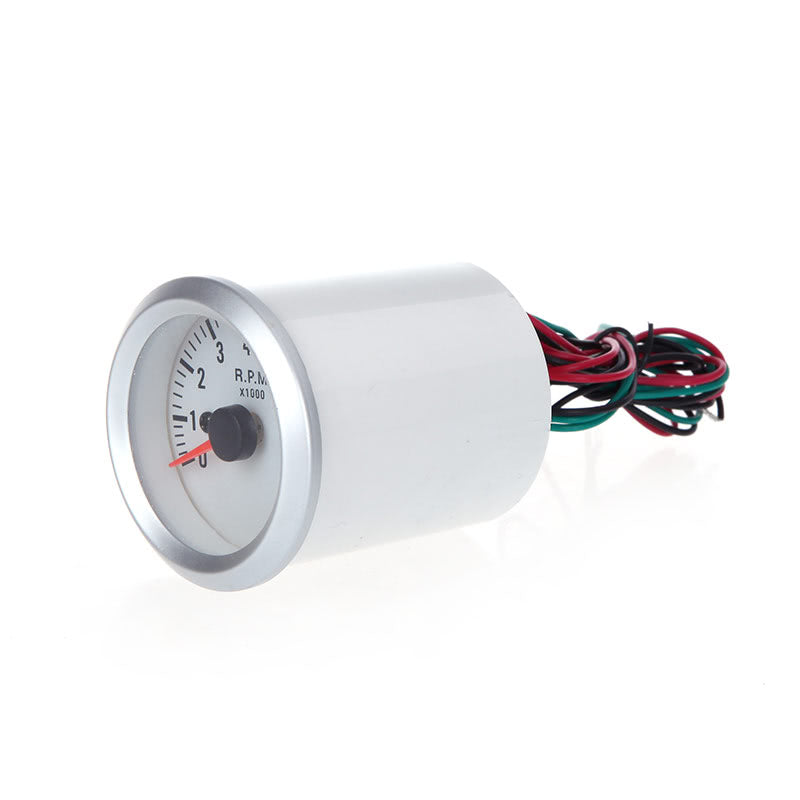 Tachometer Tach Gauge with Holder Cup for Auto Car 2" 52mm 0~8000RPM Blue LED Light