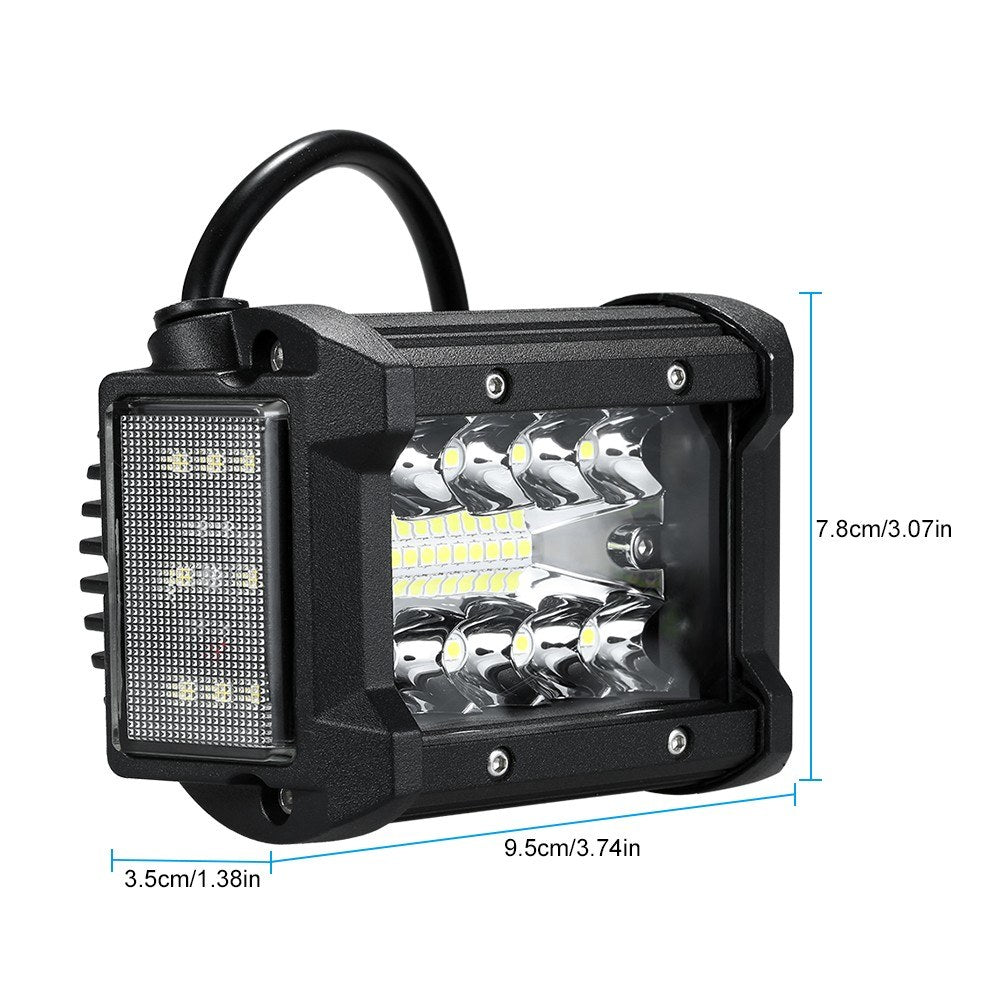 36W 4" LED Pods Lights Side Shooter Combo Beam Driving Fog Work Light