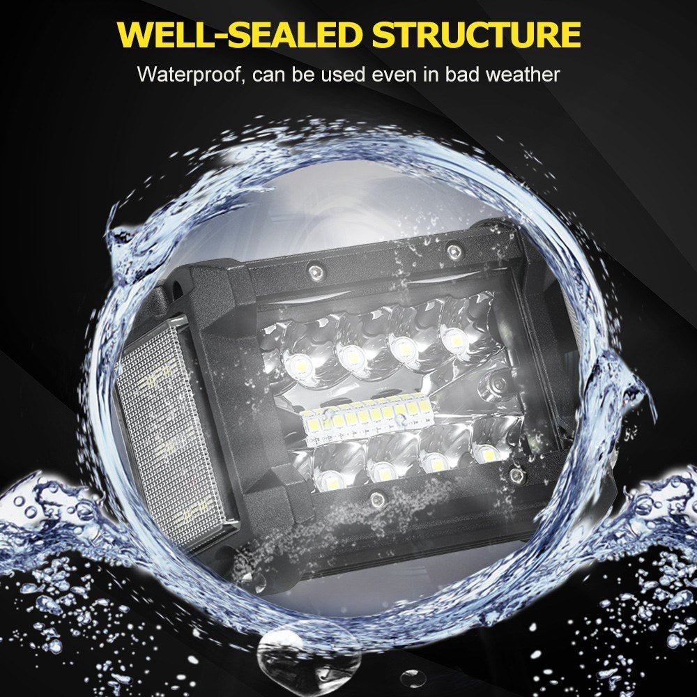 36W 4" LED Pods Lights Side Shooter Combo Beam Driving Fog Work Light