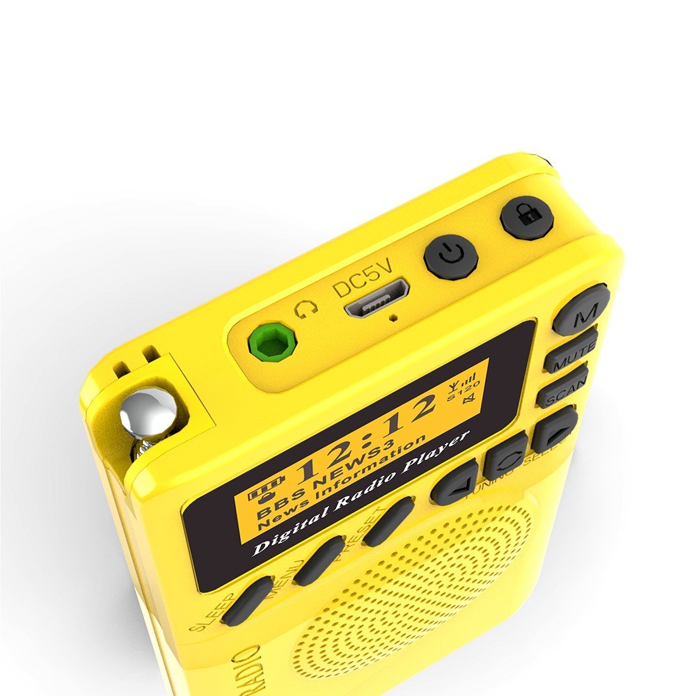 Pocket DAB Digital Radio Mini DAB+ With MP3 Player FM LCD Display