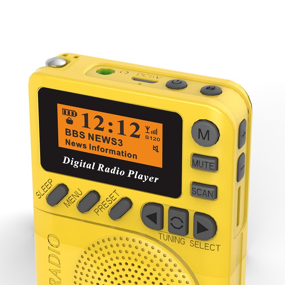 Pocket DAB Digital Radio Mini DAB+ With MP3 Player FM LCD Display
