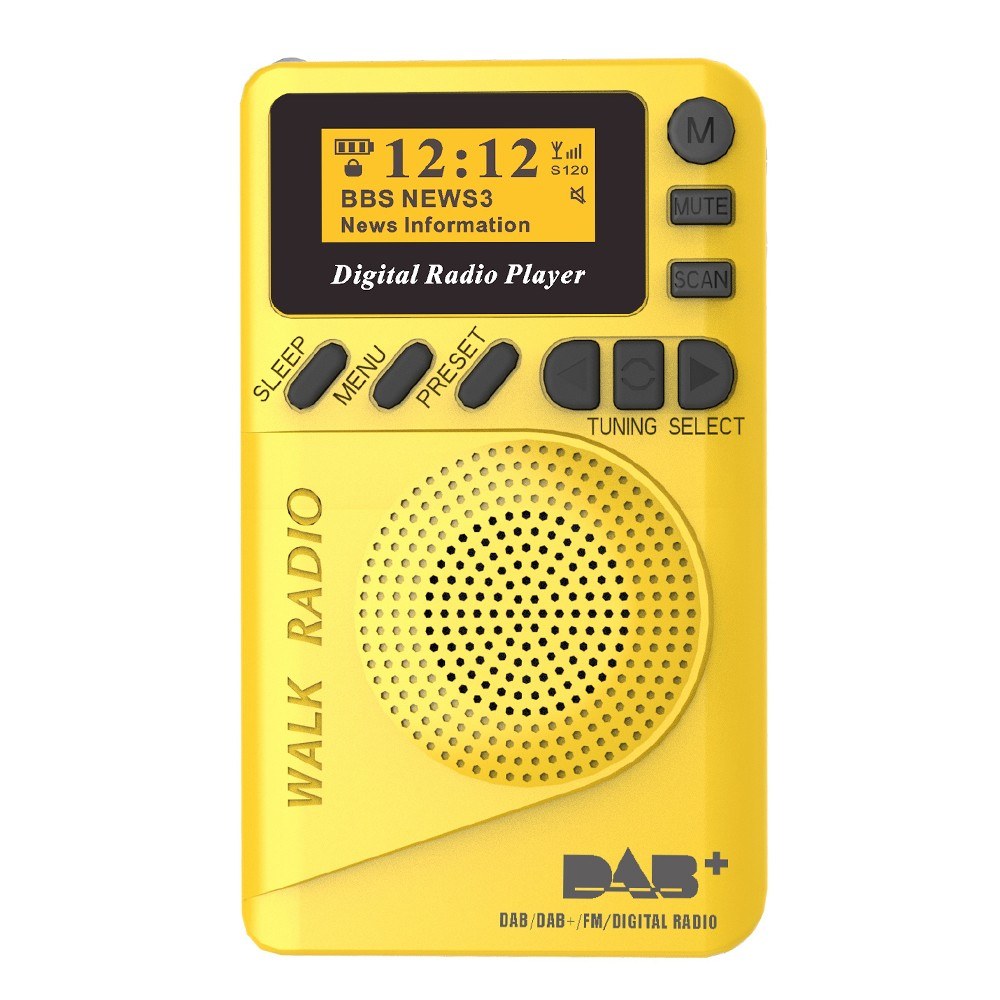 Pocket DAB Digital Radio Mini DAB+ With MP3 Player FM LCD Display