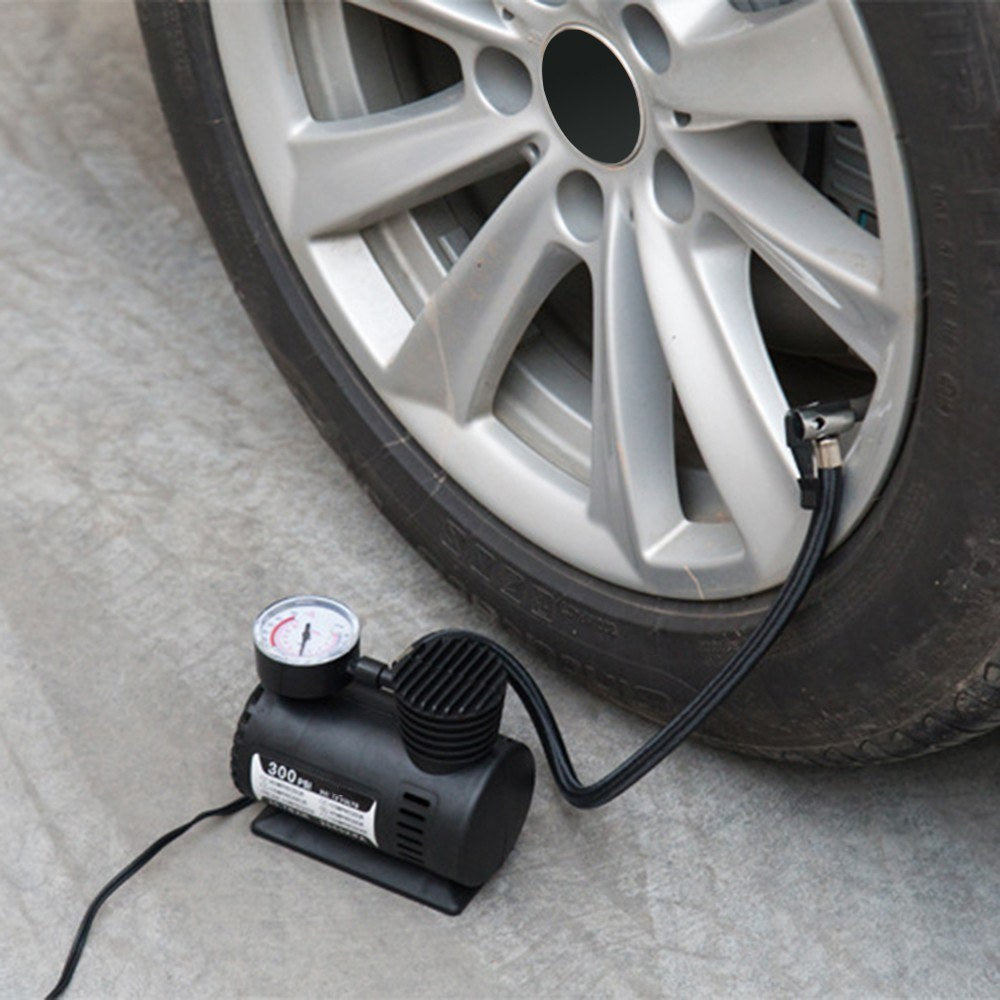 Car Mini Electric Inflation Pump Portable 300PSI Auto Compressor for Motorcycle Basketball