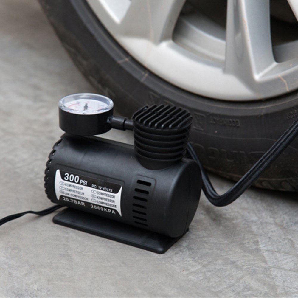 Car Mini Electric Inflation Pump Portable 300PSI Auto Compressor for Motorcycle Basketball