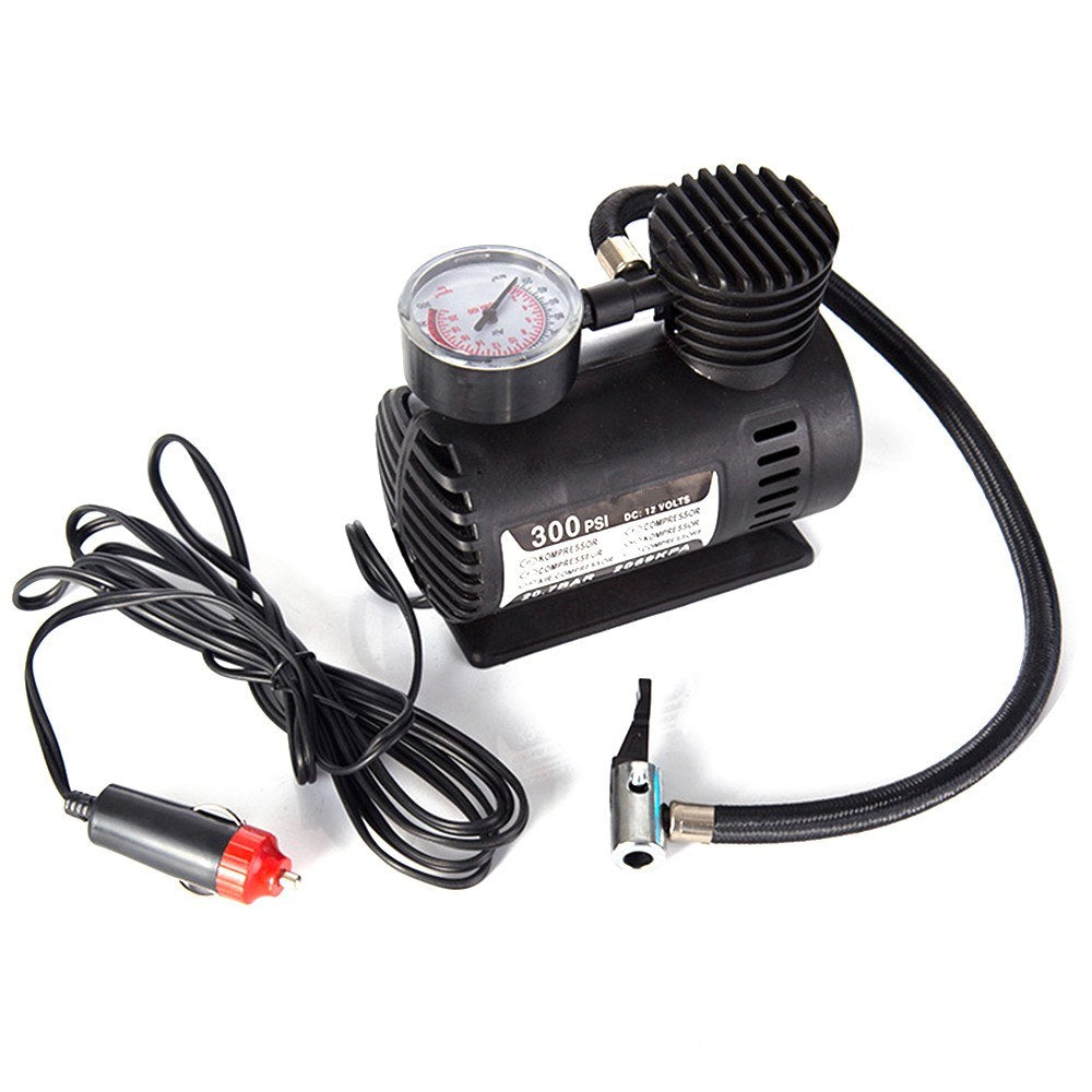 Car Mini Electric Inflation Pump Portable 300PSI Auto Compressor for Motorcycle Basketball