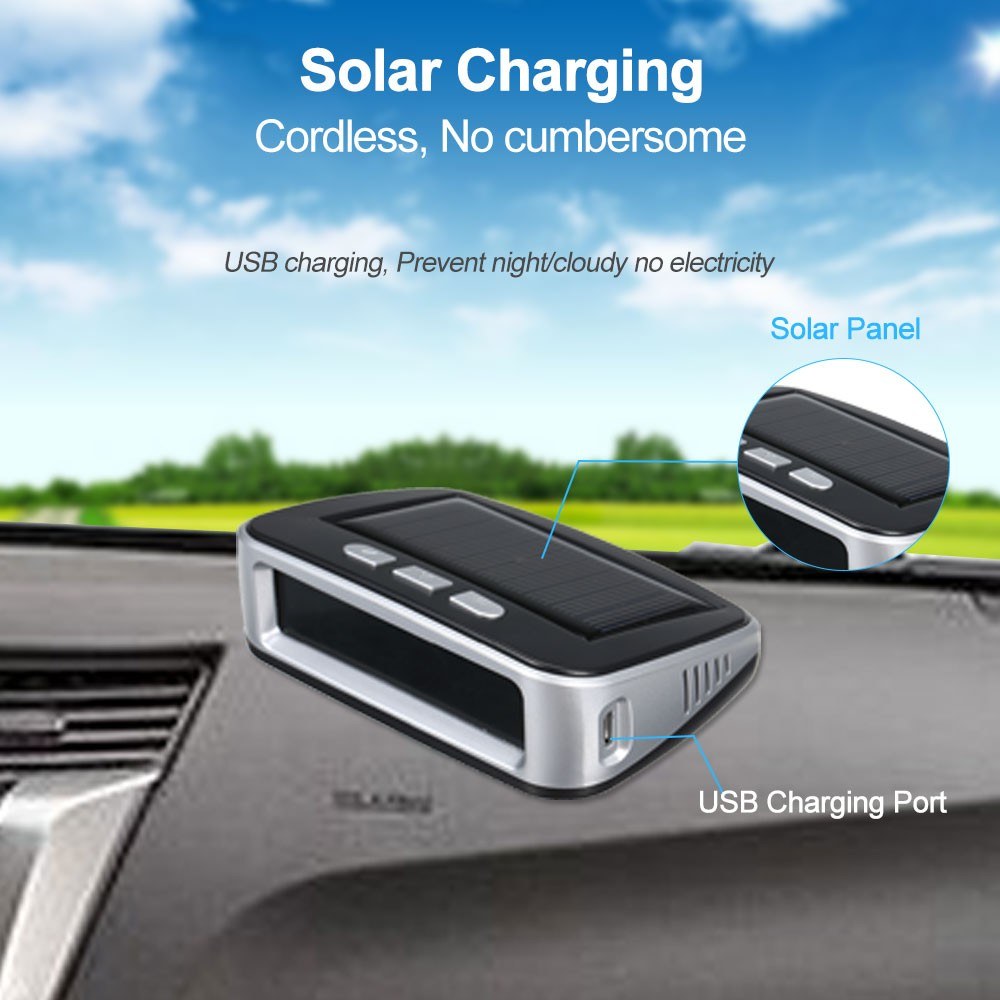 Car TPMS Tire Pressure Digital Solar Energy Monitoring System Auto Security with 4 Internal Sensors