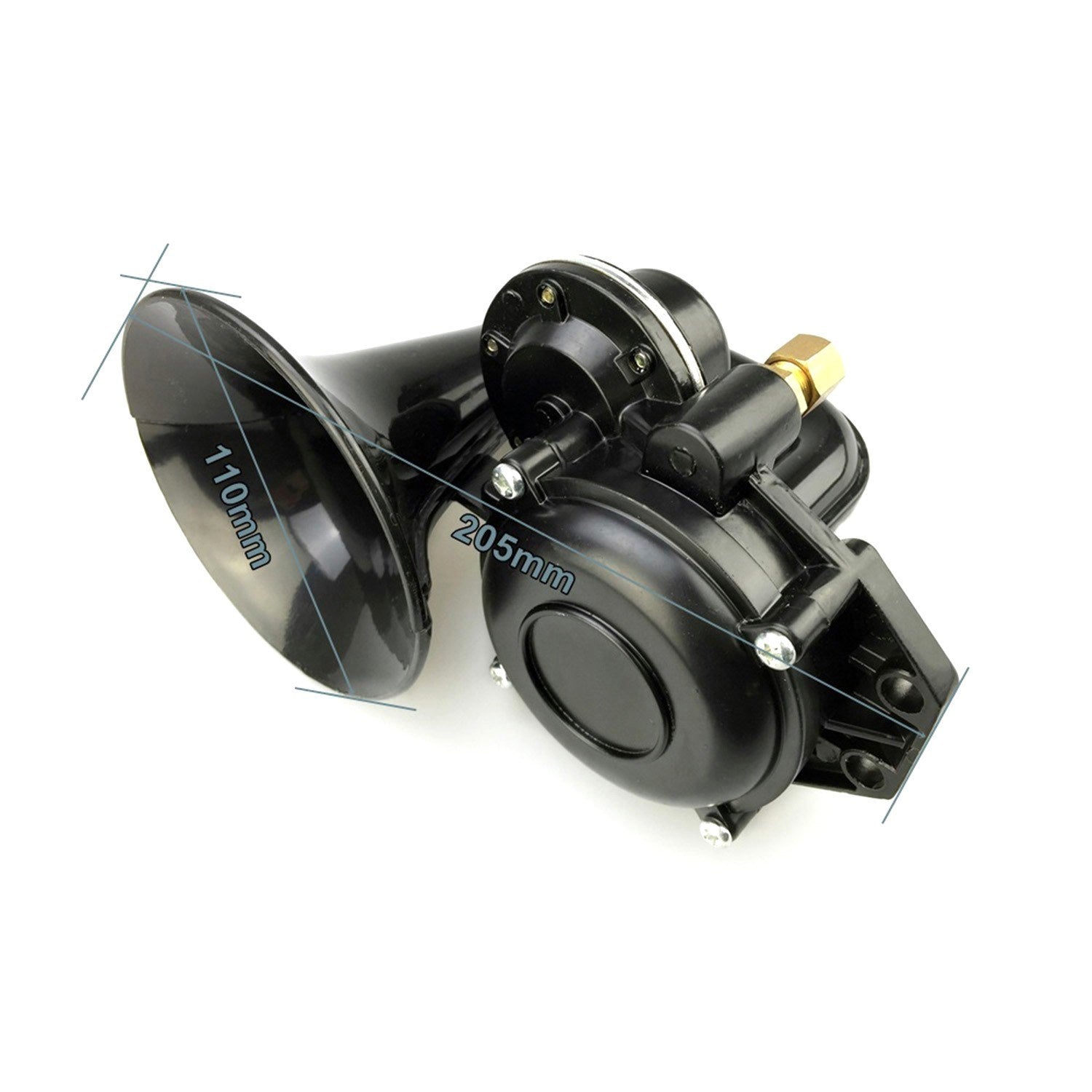 12V/24V 120DB Loud Single Trumpet Snail Air Horn Siren Waterproof Speaker Universal