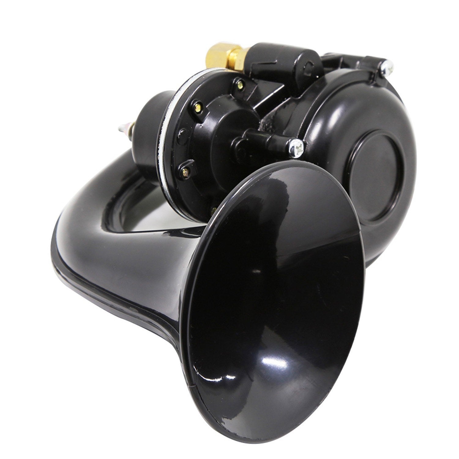 12V/24V 120DB Loud Single Trumpet Snail Air Horn Siren Waterproof Speaker Universal