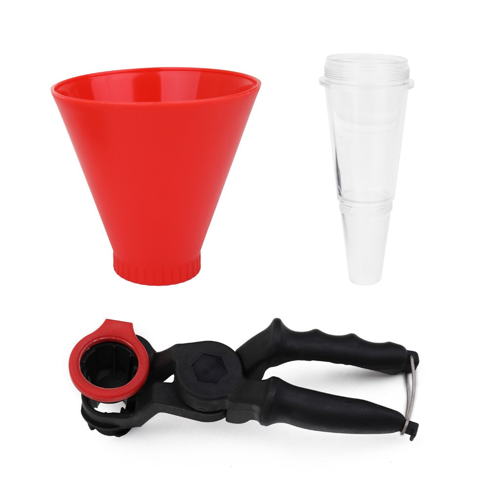 2pcs Car Universal Oil Funnel Plastics Engine System Threaded Type Adjustable
