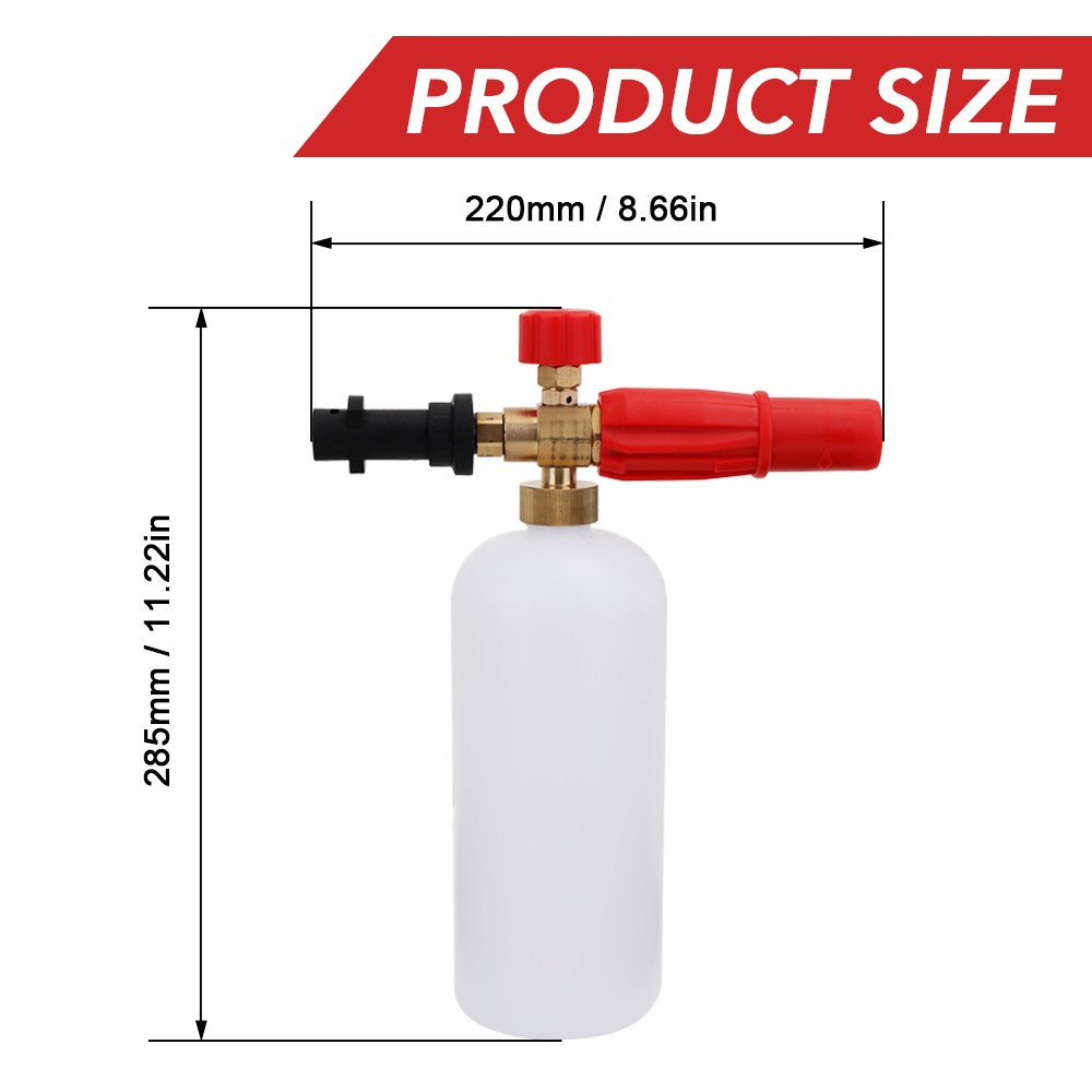 Washer Snow Car Wash Cleaning Detergent Bottle Lance Fit Soap Sprayer Foam Cup For Karcher 1L Pressure