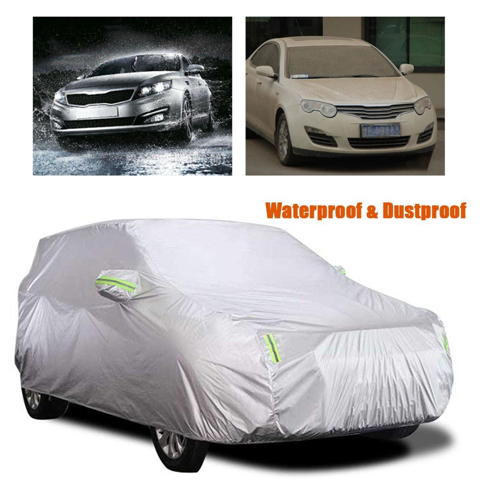 Car Full Sedan Covers with Reflective Strip Sunscreen Protection Dustproof UV Scratch-Resistant Universal