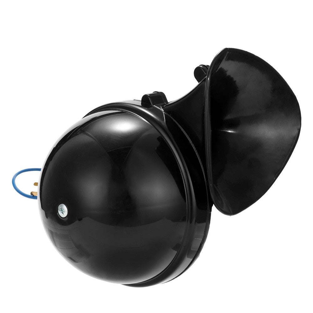 Loud 12V Black Electric Snail Horn Air Raging Sound For Car Motorcycle Truck Boat
