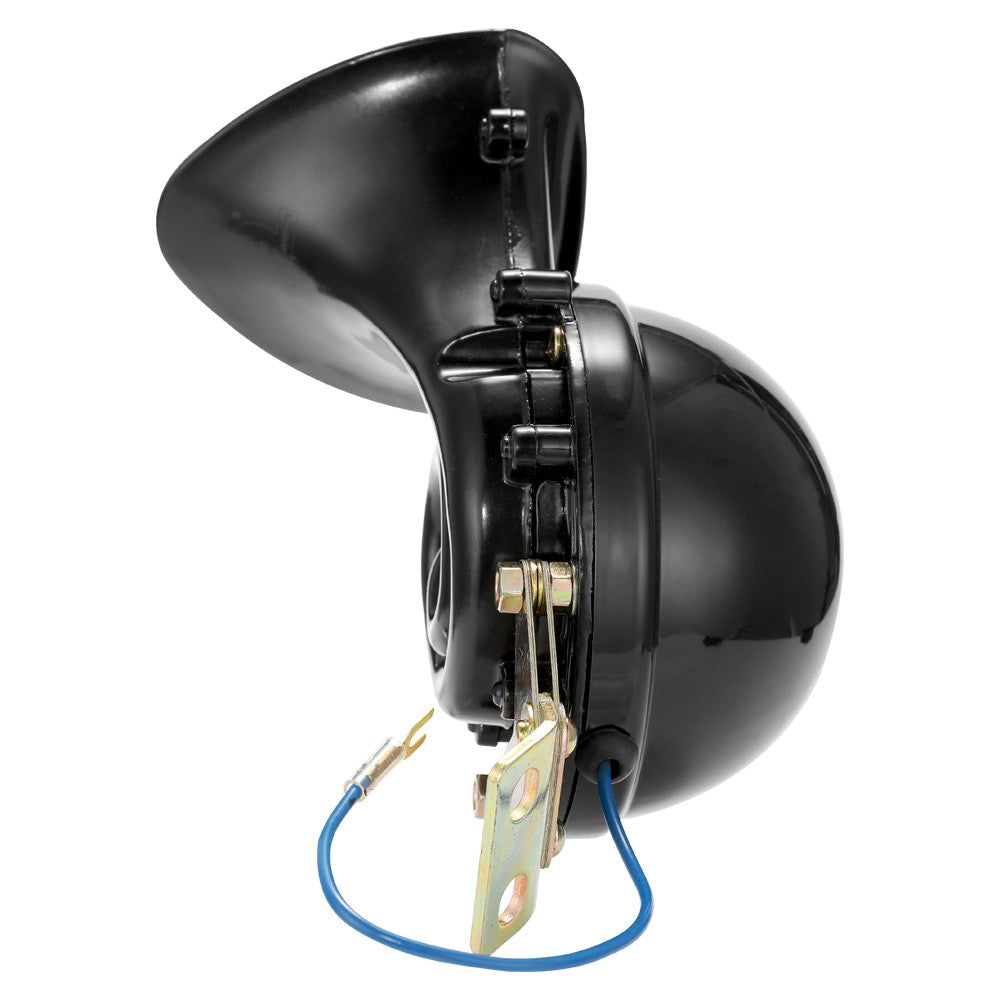 Loud 12V Black Electric Snail Horn Air Raging Sound For Car Motorcycle Truck Boat