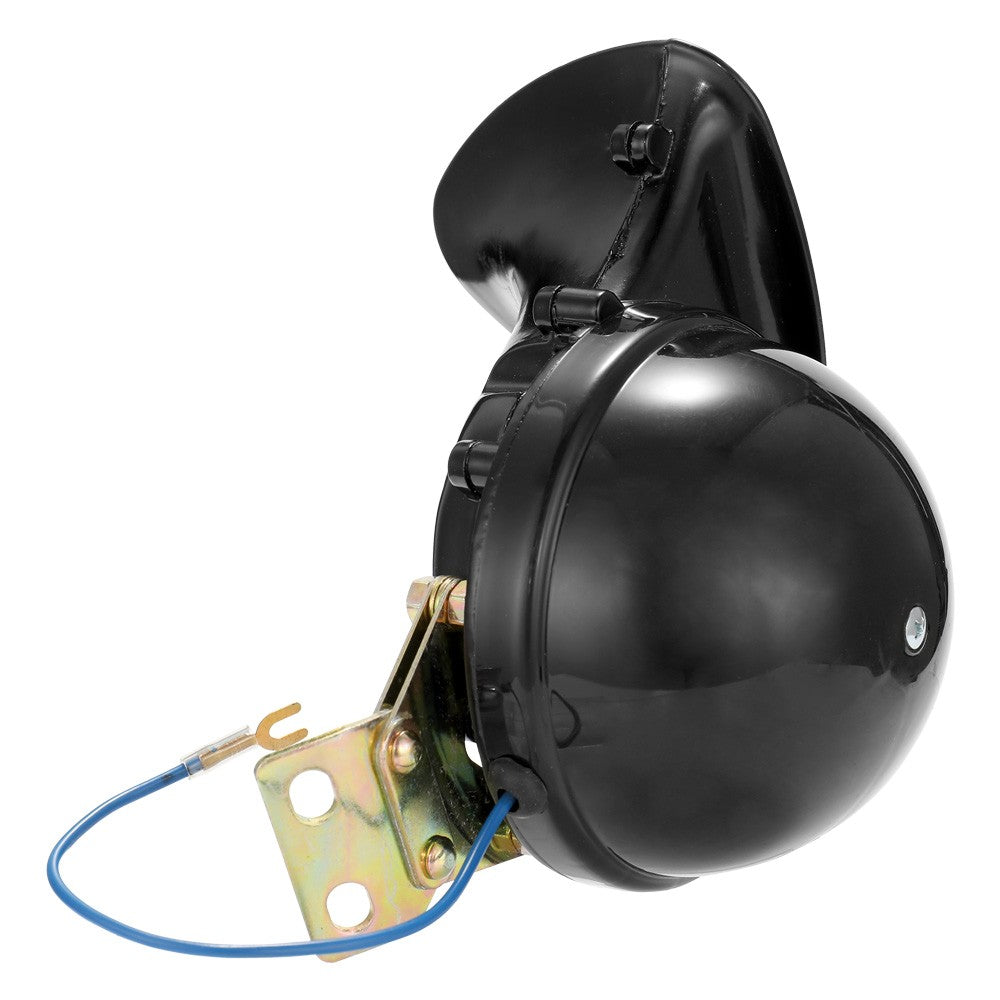 Loud 12V Black Electric Snail Horn Air Raging Sound For Car Motorcycle Truck Boat