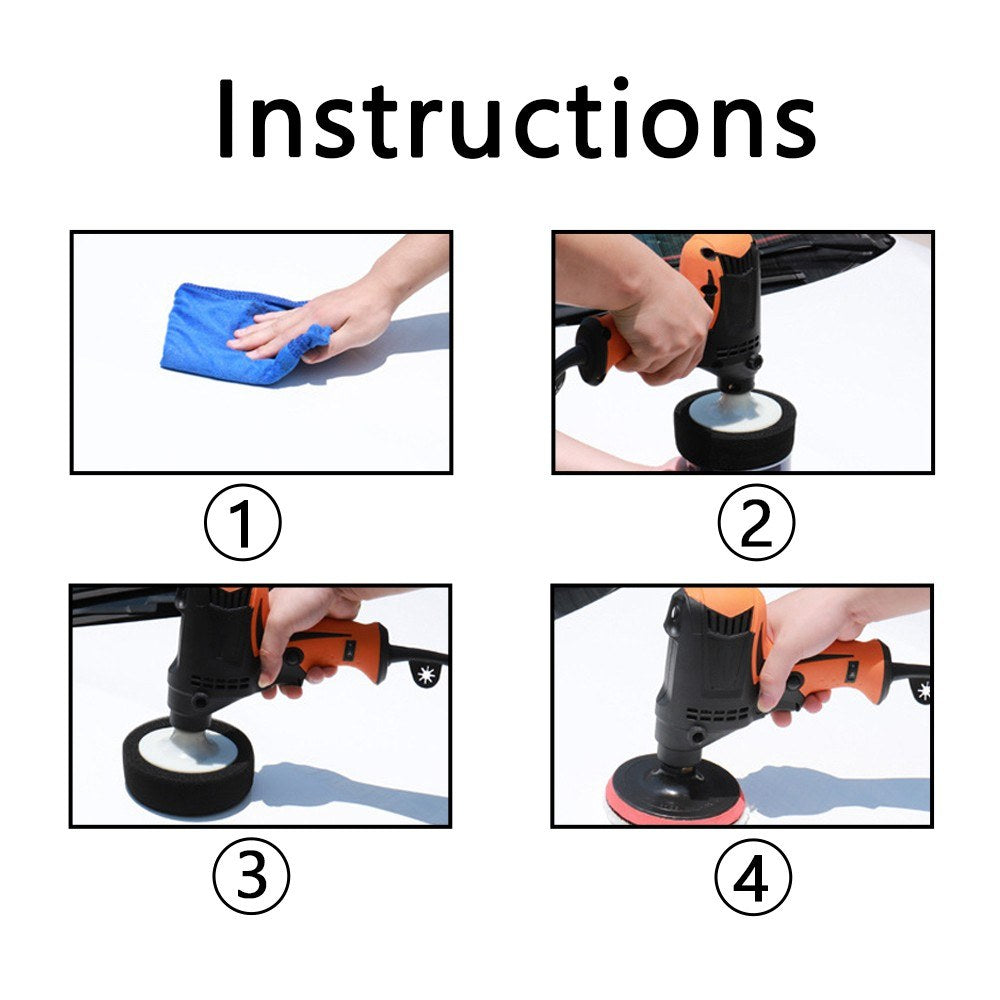 980W Multifunctional Six Gears Adjustable Speed Car Electric Polisher Waxing Machine