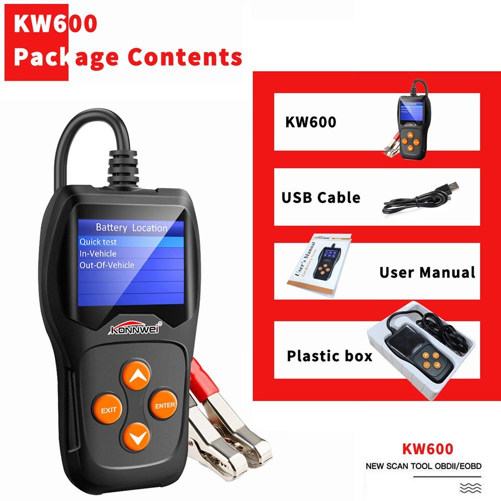 Car Battery Tester on Cranking System, Auto Load Analyzer, Waveform Voltage Test for All 12V Cars/SUVs