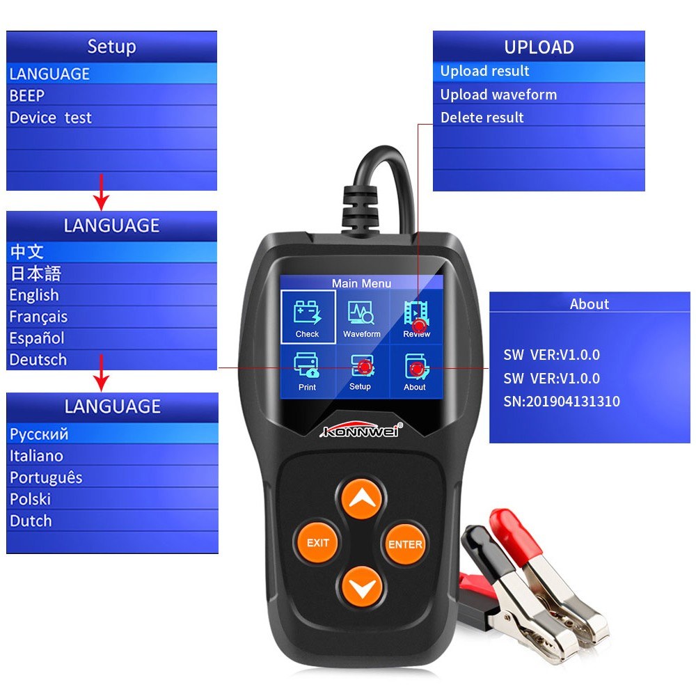 Car Battery Tester on Cranking System, Auto Load Analyzer, Waveform Voltage Test for All 12V Cars/SUVs
