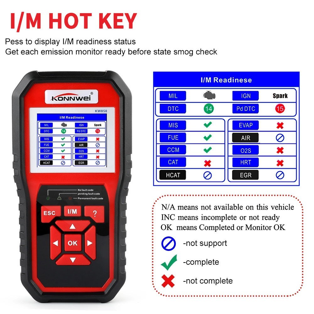 OBDII Scanner Code Reader Professional Anto Car Diagnostic Check Engine Light Scan Tool for All Cars