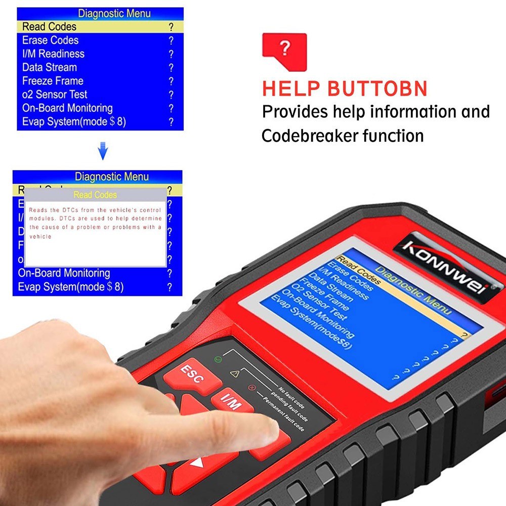OBDII Scanner Code Reader Professional Anto Car Diagnostic Check Engine Light Scan Tool for All Cars