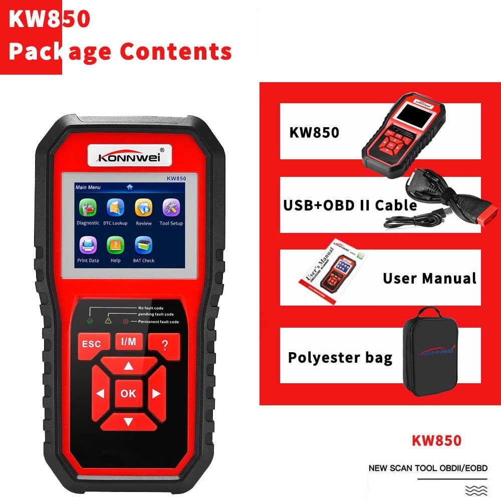 OBDII Scanner Code Reader Professional Anto Car Diagnostic Check Engine Light Scan Tool for All Cars