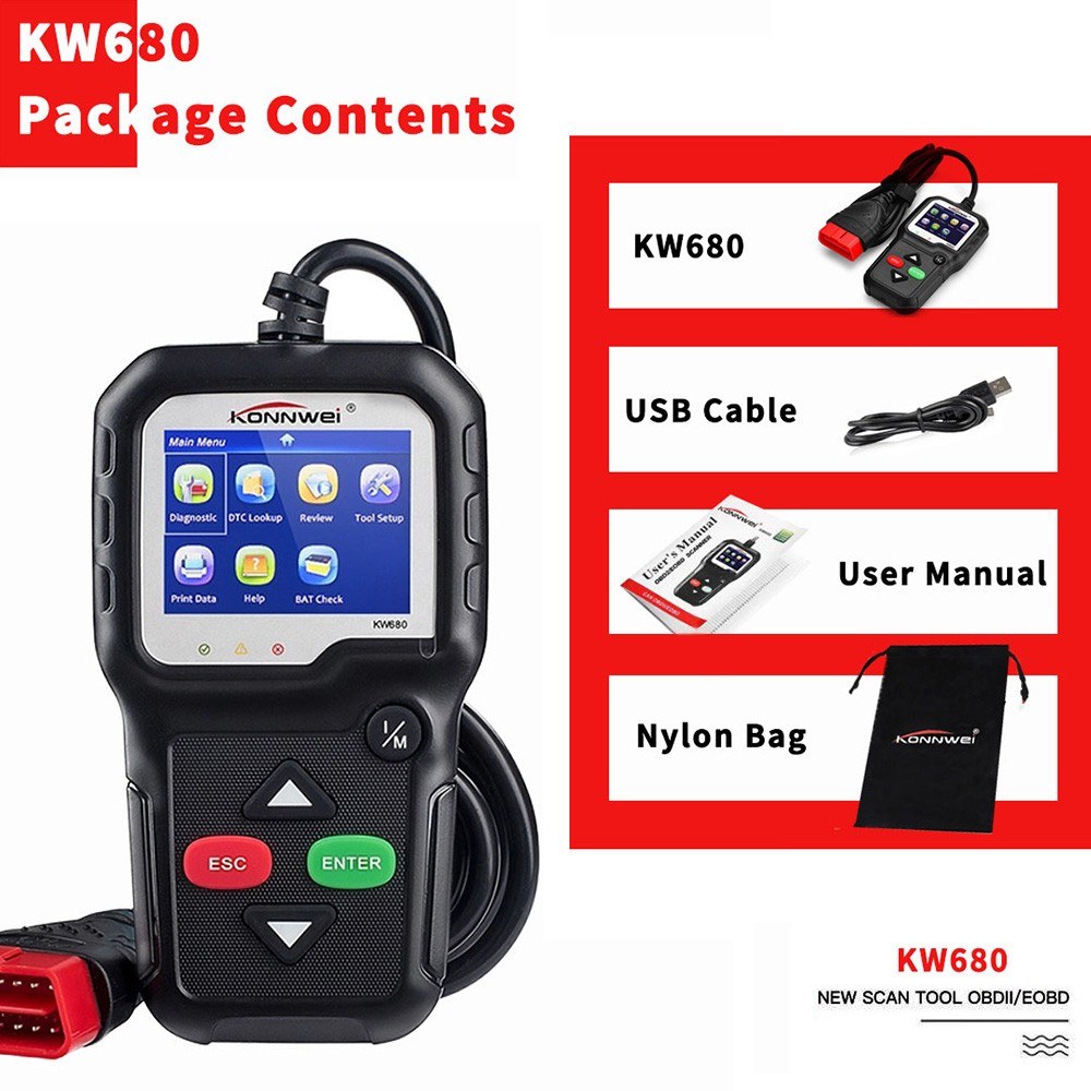 OBDII CAN Diagnostic Tool Car Code Reader for Cars