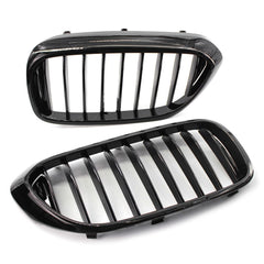 2Pcs Bright Black Front Kidney Grille for BMW 540i 530e G30 G31 2017-2019 51138070469 Single line